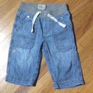Baby Gap chambray denim beach comber roll up pant